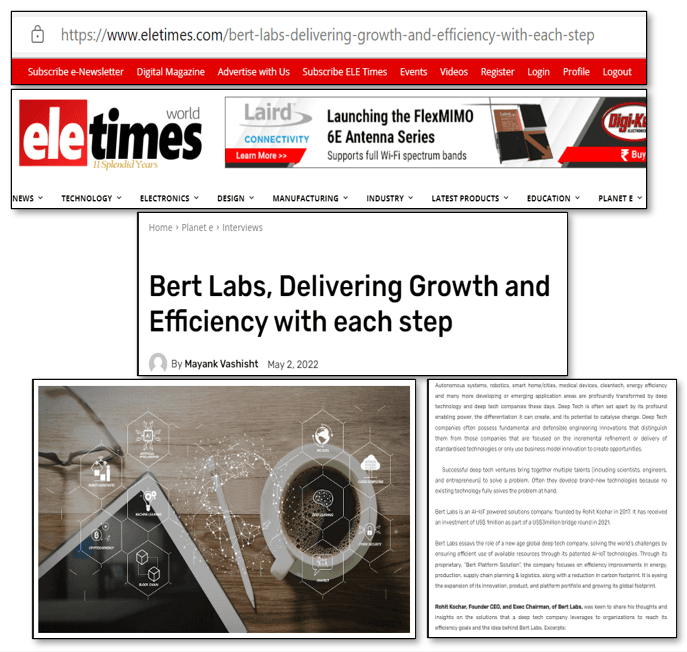 Bert Labs, delivering growth and efficiency with each step