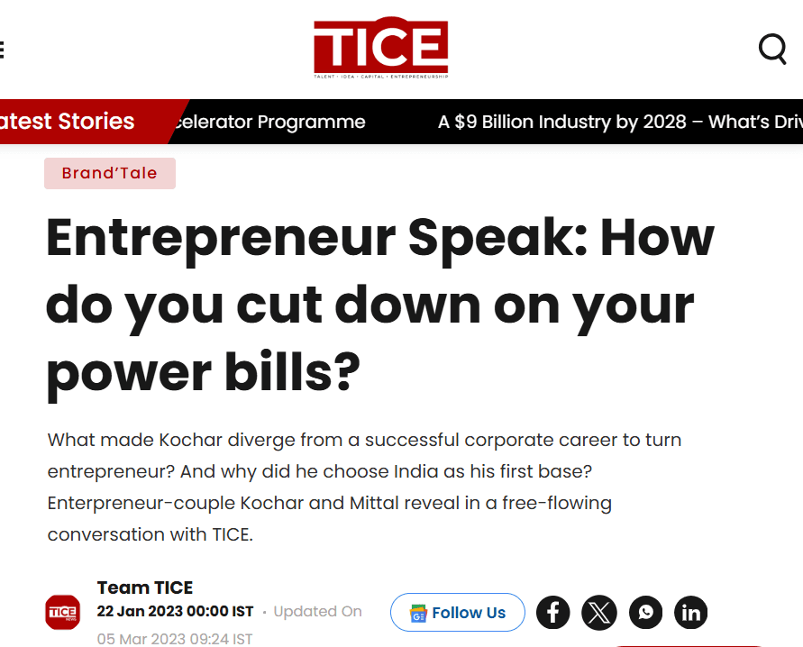 Entrepreneur Speak: Rohit Kochar connects with Tice news