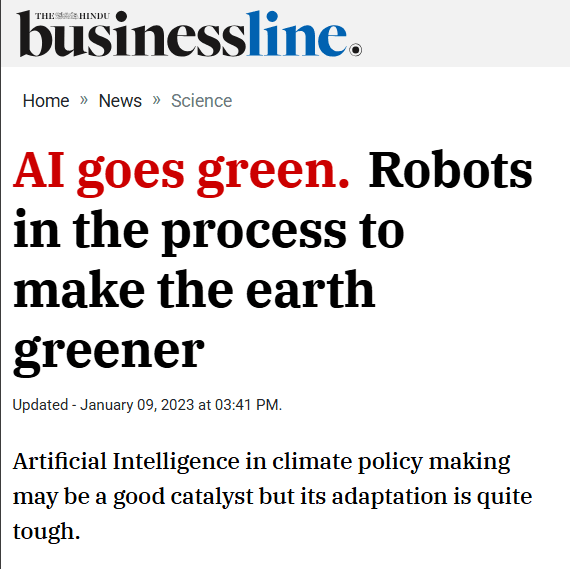 AI goes green. Robots in the process to make the earth greener