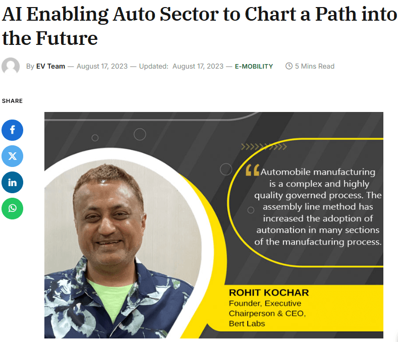 AI Enabling Auto Sector to Chart a Path into the Future