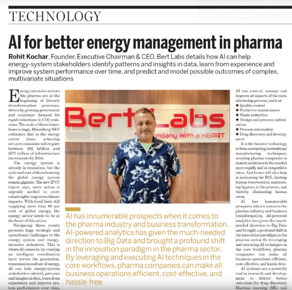 AI for better energy management in Pharma